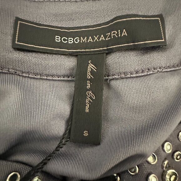 BCBGMaxazria Agate Lyris Beaded Sleeveless Mini Cocktail Dress Gray Size S NWT - Picture 7 of 14